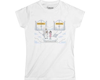 shirt Femme Pickleball vs Mahjong | Un choix impossible !