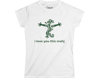 Mahjong Green Dragon T-Shirt | I love you this mahj | Women's Tee