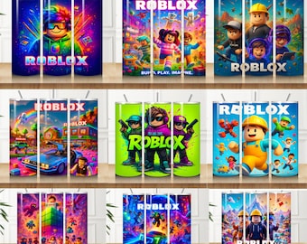 Roblox Tumbler Wrap PNG, 20 Unzen Skinny Sublimationsdesign (Digitaler Download)