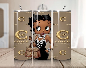 Glam Doll Luxury Fashion Tumbler Wrap | 20oz Skinny Sublimation Design (Instant Download)