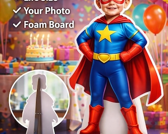 Custom Life Size Photo Cutout | Foam Board Standee | Birthday Party Decoration | Personalized Stand Up