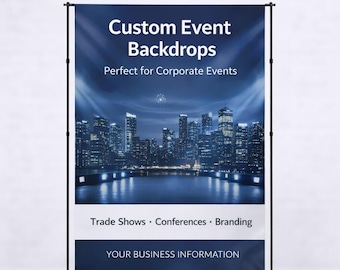 Custom Step & Repeat Event Backdrop Banner | Personalized Photo Booth, Wedding, Birthday