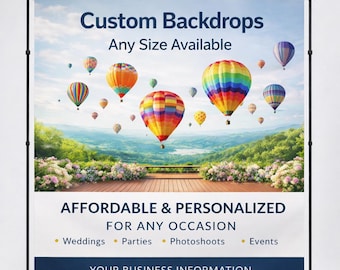 Custom Event Backdrop Banner | Personalized Photo Backdrop for Any Occasion