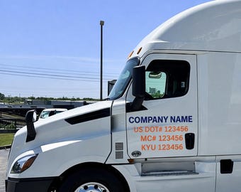 Personalized US DOT Truck Decals – Custom Weatherproof Vinyl Stickers for Trucks