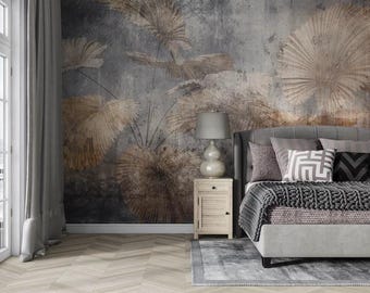 Tropical forest| Tropical Leaves mural design| wall art
