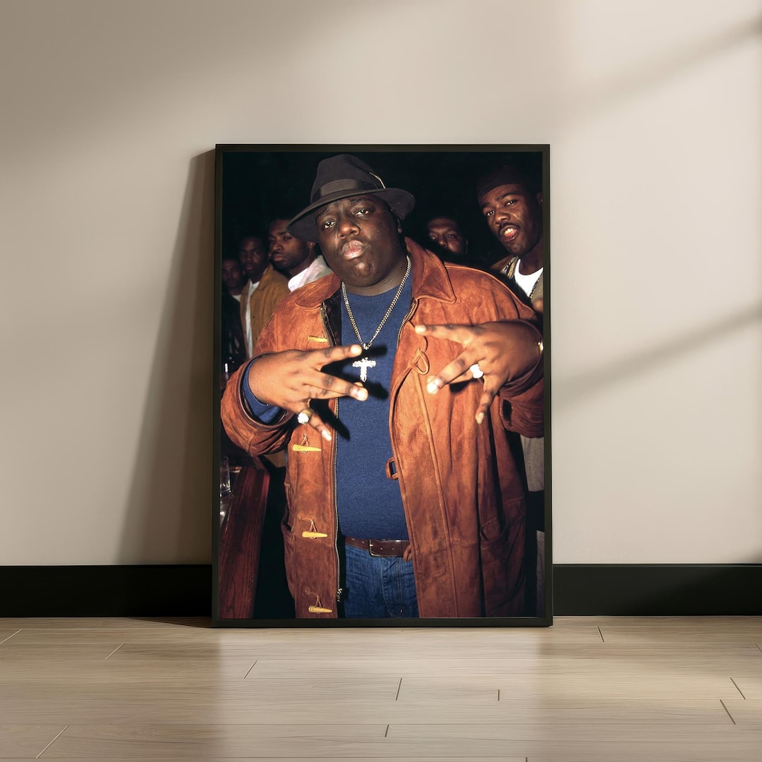 Biggie Poster Rapper Biggie Smalls Wall Art Print, 90s Hip Hop Rap Poster, Biggie Portrait ...