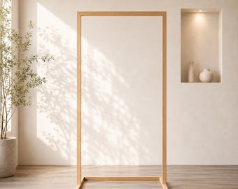 Natural Wood Wedding Sign Stand, Custom Event Display Holder, Unfinished Minimalist Design, Welcome Sign Stand