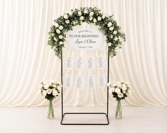 Metal Stand for Engagement Welcome Sign, Seating Chart for Promise Ceremony,Wedding Arch Frame, Custom Event Stand