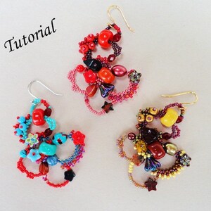 LOOP De LOOP Beaded Earrings Beading Tutorial Beadweaving - Etsy