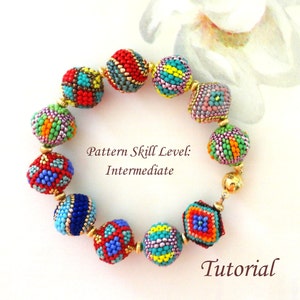 BONBONS beaded beads beading tutorial beadweaving pattern seed bead beadwork jewelry beadweaving tutorials beading pattern instructions