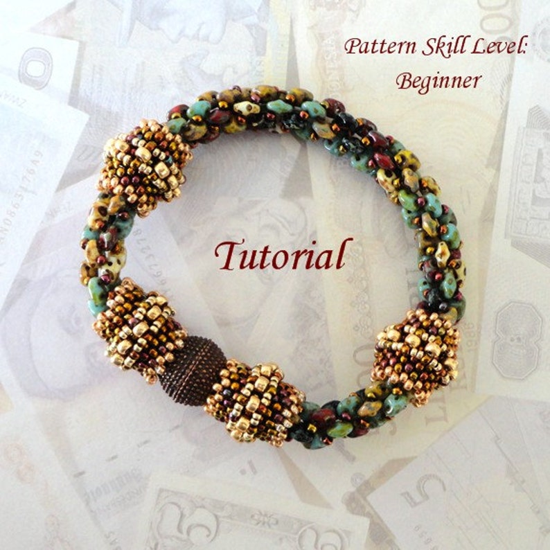 USE that SUPERDUO STASH beaded bracelet beading tutorial and pattern seed beads jewelry beadweaving tutorials pattern beadwork instructions image 2