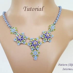 CASUAL T beaded necklace beading tutorial beadweaving pattern seed bead beadwork jewelry beadweaving tutorials beading pattern instructions