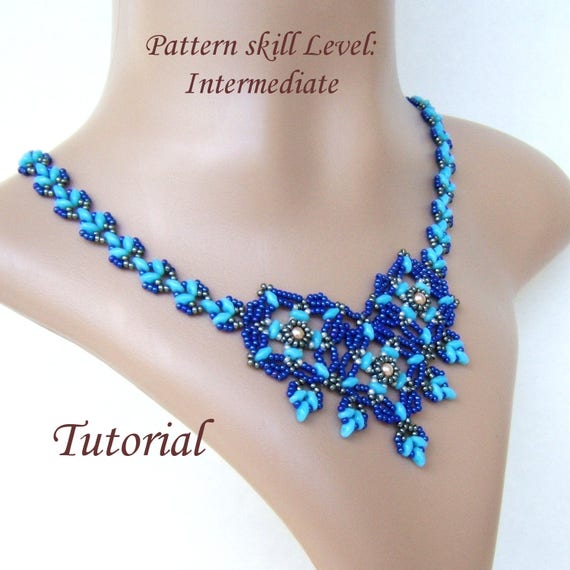 MONIQUE Beaded Necklace Beading Tutorial Beadweaving Pattern