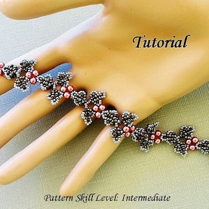 IVY beaded bracelet beading tutorial beadweaving pattern seed bead beadwork jewelry beadweaving tutorials beading pattern instructions