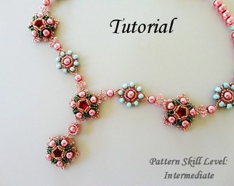 EOWYN beaded necklace beading tutorial beadweaving pattern seed bead beadwork jewelry beadweaving tutorials beading pattern instructions