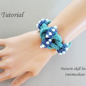 Pulsera de cuentas SWEET EMBRACE, tutoriales y patrones de abalorios, joyería con abalorios, tutoriales de tejido de cuentas, instrucciones de patrones de abalorios