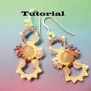 TIGEREYE beaded earrings beading tutorial beadweaving pattern peyote seed beads jewelry beadweaving tutorial beading pattern instructions image 3