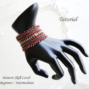 MANON beaded bracelet beading tutorial beadweaving pattern seed bead beadwork jewelry beadweaving tutorials beading pattern instructions