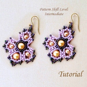 J&#39;ADORE beaded earrings beading tutorial beadweaving pattern seed bead beadwork jewelry beadweaving tutorials beading pattern instructions