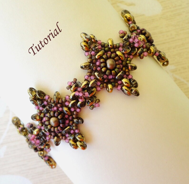 TWIN DIAMONDS Beaded Bracelet Beading Tutorials and Patterns Etsy