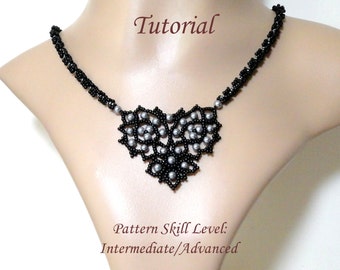 PIGALLE beaded necklace beading tutorial beadweaving pattern seed bead beadwork jewelry beadweaving tutorials beading pattern instructions