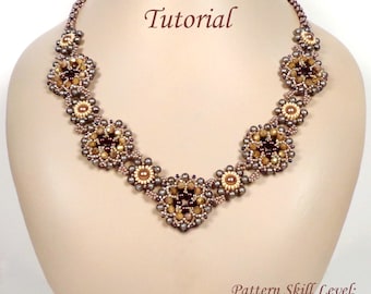 NEBULA beaded necklace beading tutorial beadweaving pattern seed bead beadwork jewelry beadweaving tutorials beading pattern instructions