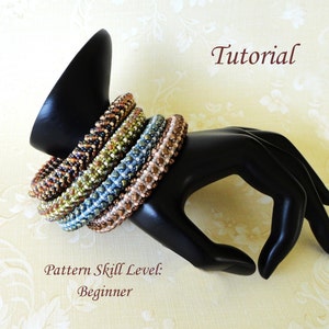 Tutorial de tejido de cuentas para pulseras de cuentas FÁCIL, patrón de tejido de cuentas, joyería con cuentas de semillas, tutorial de tejido de cuentas, instrucciones de patrón de tejido de cuentas