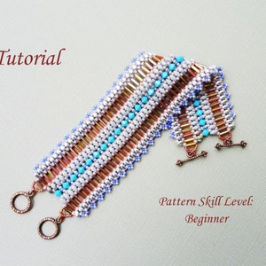 PALISSADE twin superduo bead beaded bracelet beading tutorial and pattern beadwork jewelry beadweaving tutorial beading pattern instructions