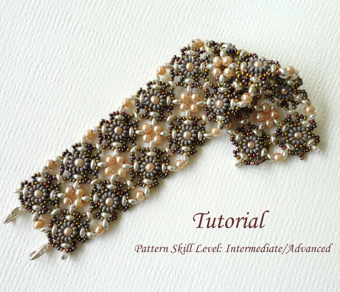 DOUBLE VISION beaded bracelet beading tutorials and patterns Etsy
