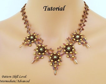 DRAGON's TALONS beaded necklace beading tutorials and patterns seed bead beadwork jewelry beadweaving tutorial beading pattern instructions