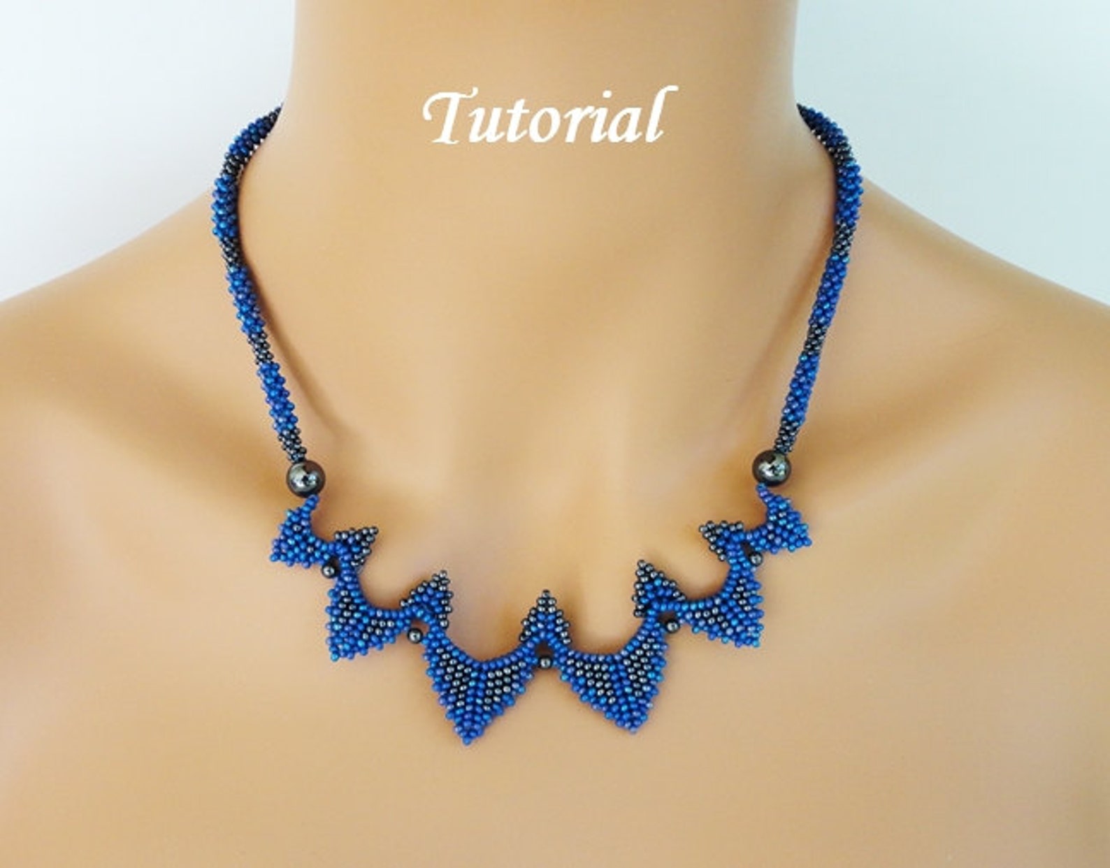 SYDNEY beaded necklace beading tutorial beadweaving pattern Etsy España