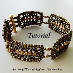 GODIVA beaded bracelet beading tutorial beadweaving pattern seed bead beadwork jewelry beadweaving tutorials beading pattern instructions