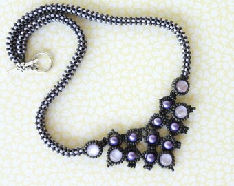 MINOTOR beaded necklace beading tutorial beadweaving pattern seed bead beadwork jewelry beadweaving tutorials beading pattern instructions