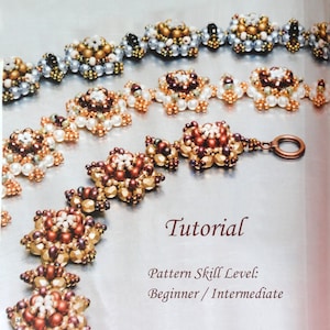 PERLICOPINE pulsera con cuentas abalorios tutorial beadweaving patrón semilla cuentas abalorios joyería beadweaving tutorial patrón de cuentas instrucción