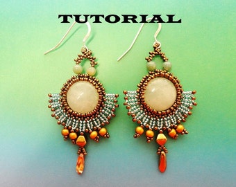 ROMANTIC beaded earrings beading tutorial beadweaving pattern seed bead beadwork jewelry beadweaving tutorials beading pattern instructions