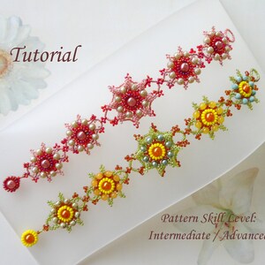 MARJOLAINE beaded bracelet beading tutorial beadweaving pattern seed bead beadwork jewelry beadweaving tutorial beading pattern instructions image 4