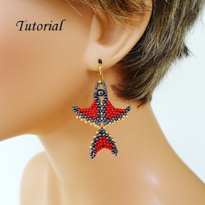 SNAPDRAGON beaded earrings beading tutorial beadweaving pattern seed bead beadwork jewelry beadweaving tutorial beading pattern instructions