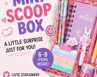 Mini Stationery Surprise Box | 6-8 Small Gift, School Supplies