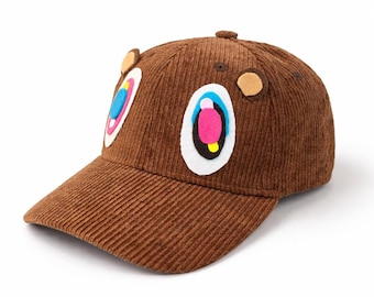 Examensbjörnen Manchesterhatt – Vintage hiphop-inspirerad keps, Y2K Rap Streetwear