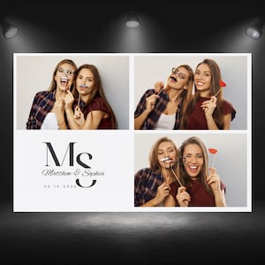 Könnte beinhalten: Eine Fotocollage mit vier Bildern von zwei Frauen, die mit neuartigen Requisiten posieren. Das Bild unten links enthält den Text "Ms Matthew & Sophia 06.14.2026". Die Frauen tragen Freizeitkleidung und lächeln.