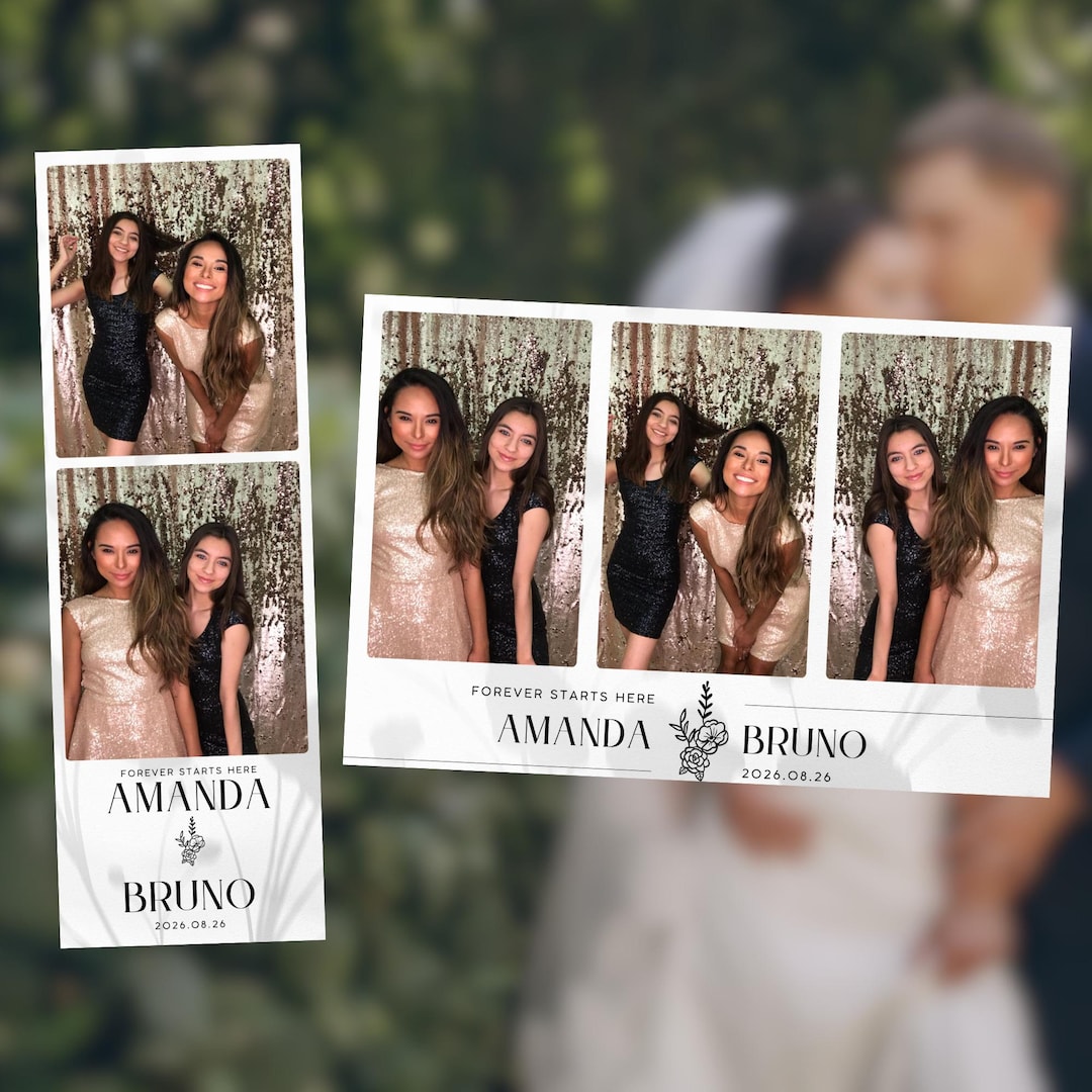 Booth Editable Photo Booth Bundle – 4x6 & 2x6 Overlays – Wedding, Party, iPad Photo ...