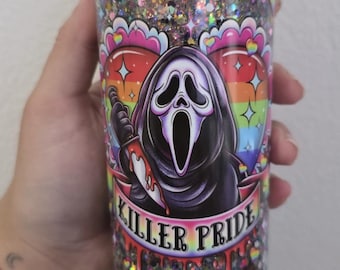 Pride 16oz skinny snowglobe tumbler