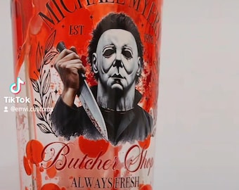 Michael Myers lava drip tumbler