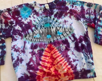 Kids Size 12 UFO Tie Dye Sweatshirt