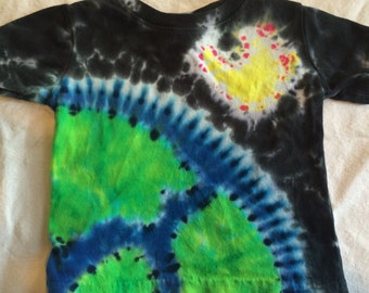 6 Month Baby Earth and MoonTie Dyed Tee Shirt