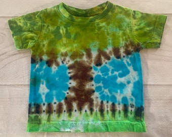 6 Month Baby Infant Green Tree Hugger Tie Dyed Tee