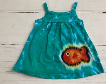 6 Month Baby Infant Little Fishie Tie Dye Sun Dress
