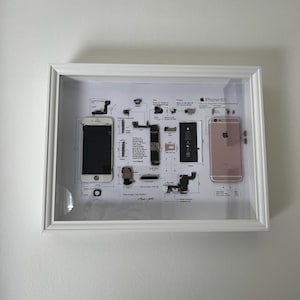 Iphone 6s Teardown Framed Wall Art DualShock Disassembled Gaming Room Decor