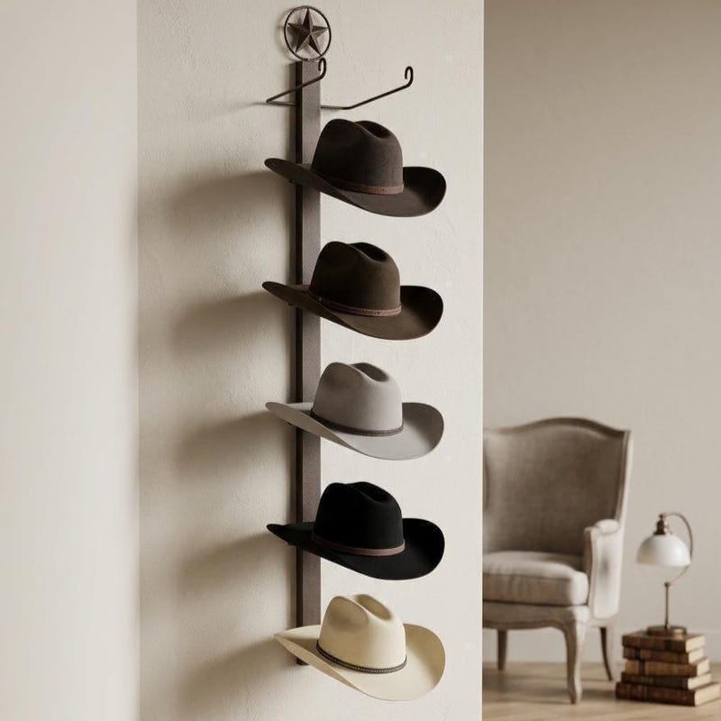 Outback Hat Rack Cowboy Hat Rack - Etsy