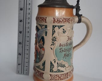 Vintage .5 Liter Angel German Beer Stein